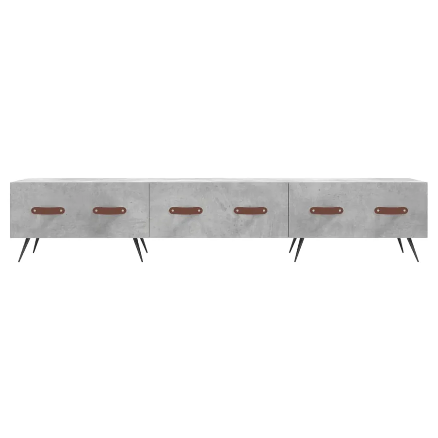 Meuble TV gris béton 150x36x30 cm bois d'ingénierie - 5