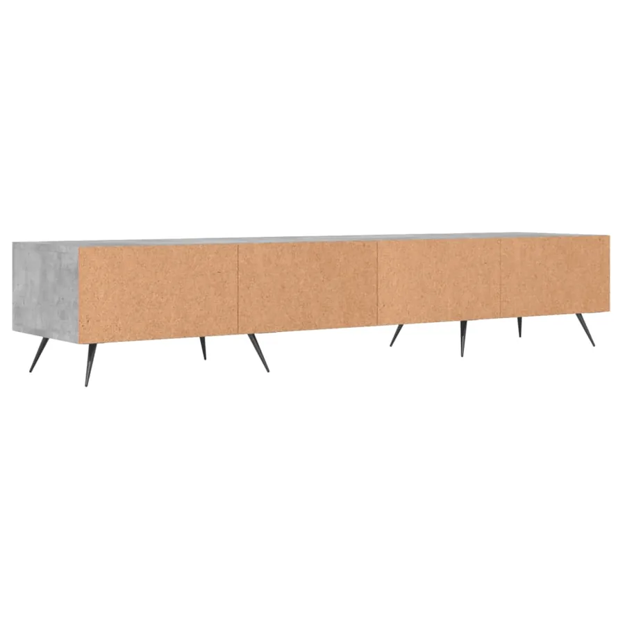 Meuble TV gris béton 150x36x30 cm bois d'ingénierie - 8