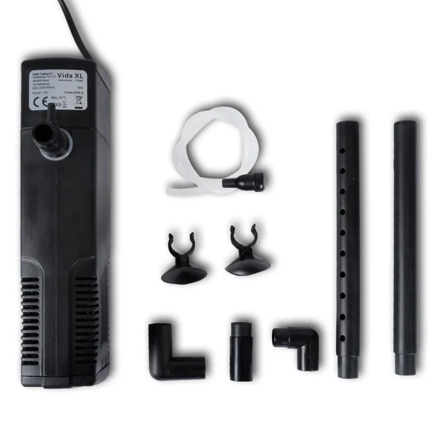 Pompe de filtration d'aquarium avec charbon actif 800 L/h - 6