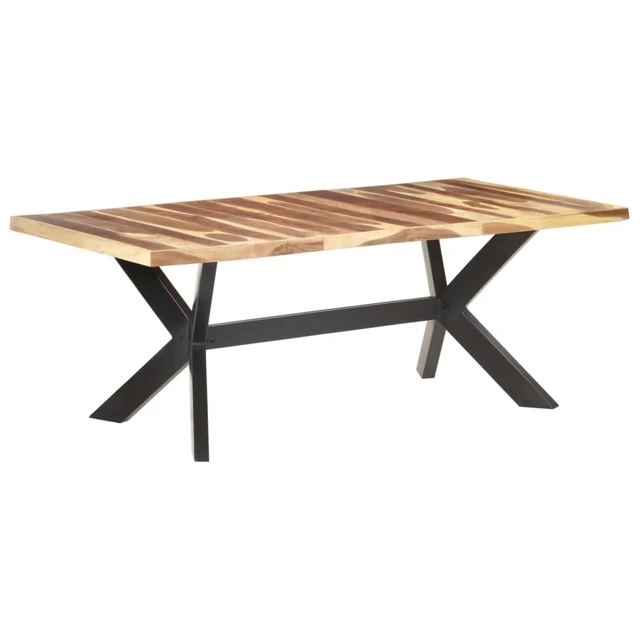 Table de salle à manger 200x100x75 cm Bois avec finition miel - 9