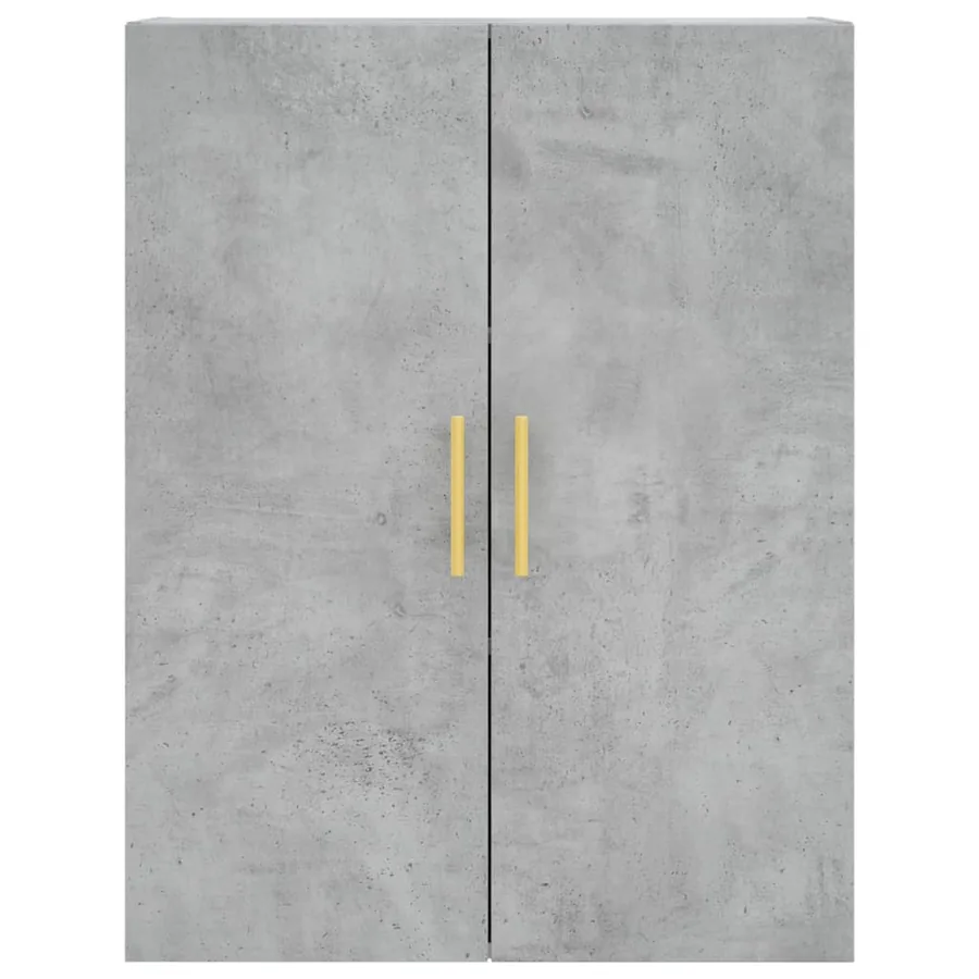Buffet haut Gris béton 69,5x34x180 cm Bois d'ingénierie - 6