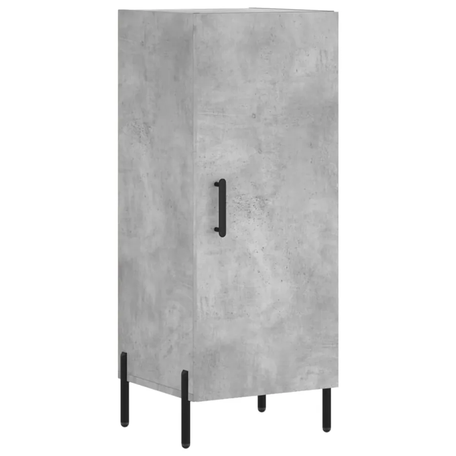Buffet Gris béton 34,5x34x90 cm Bois d'ingénierie - 2