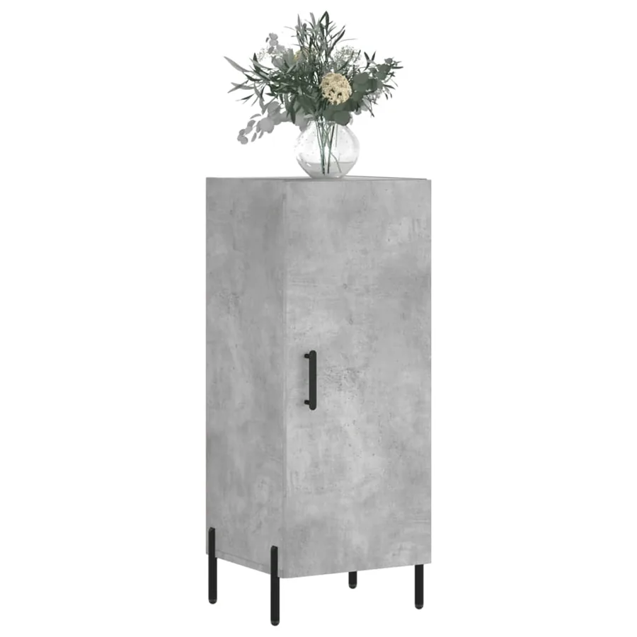 Buffet Gris béton 34,5x34x90 cm Bois d'ingénierie - 3