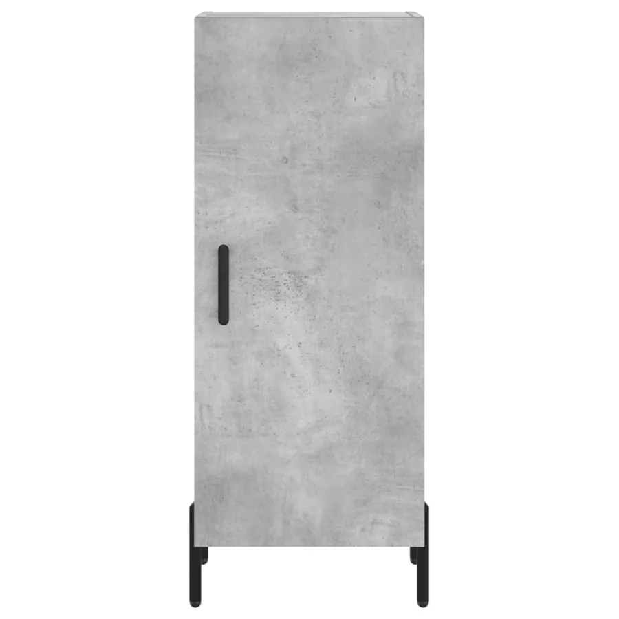 Buffet Gris béton 34,5x34x90 cm Bois d'ingénierie - 6