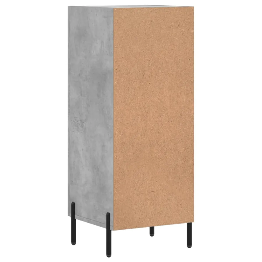 Buffet Gris béton 34,5x34x90 cm Bois d'ingénierie - 8