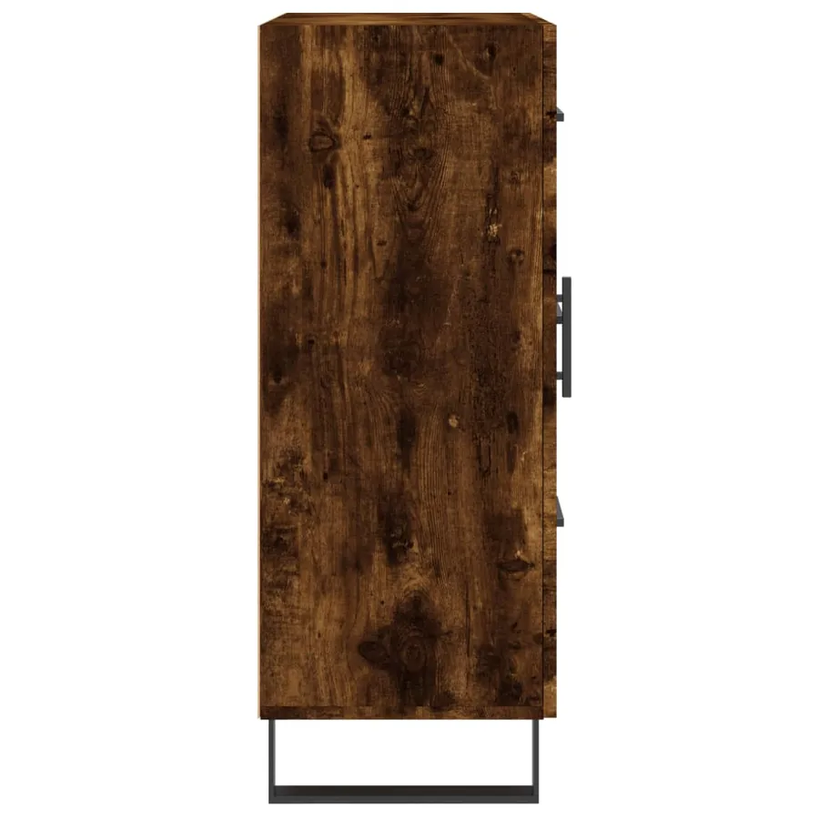Buffet chêne fumé 69,5x34x90 cm bois d'ingénierie - 7