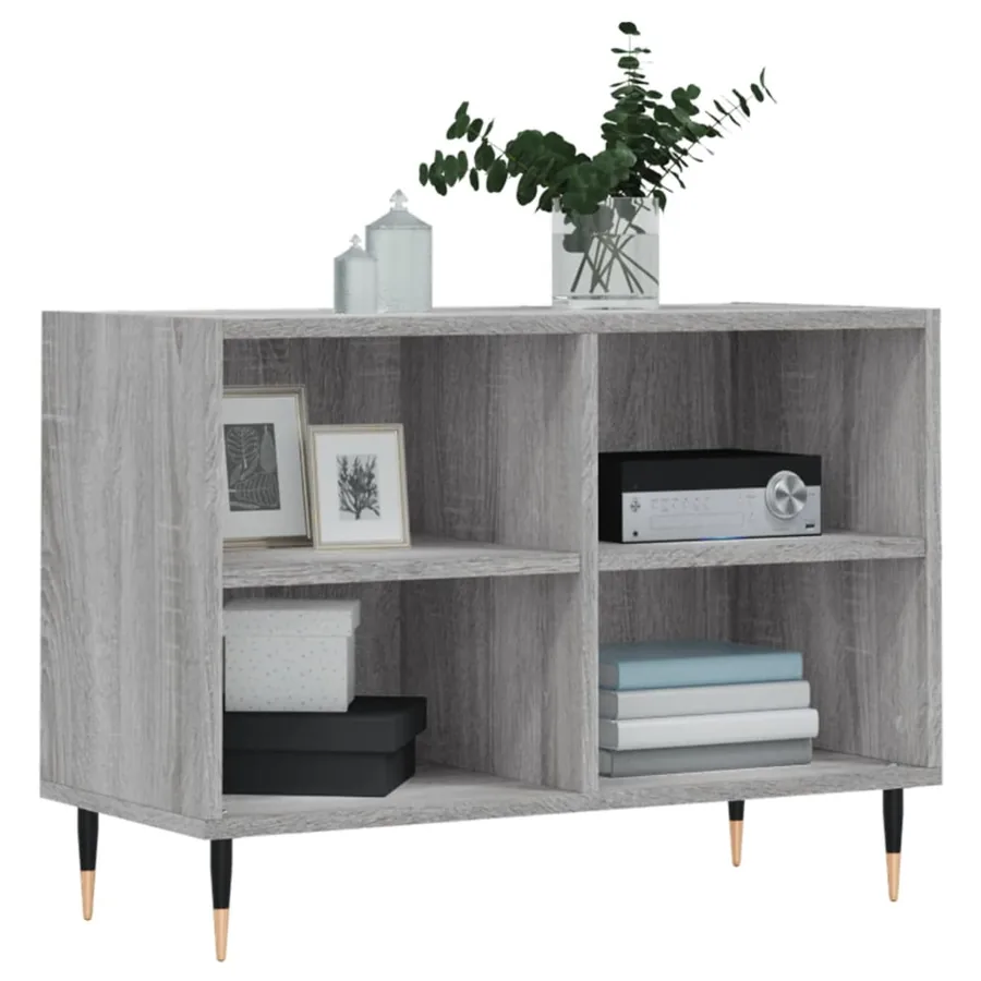 Meuble TV sonoma gris 69,5 x 30 x 50 cm bois d'ingénierie - 3