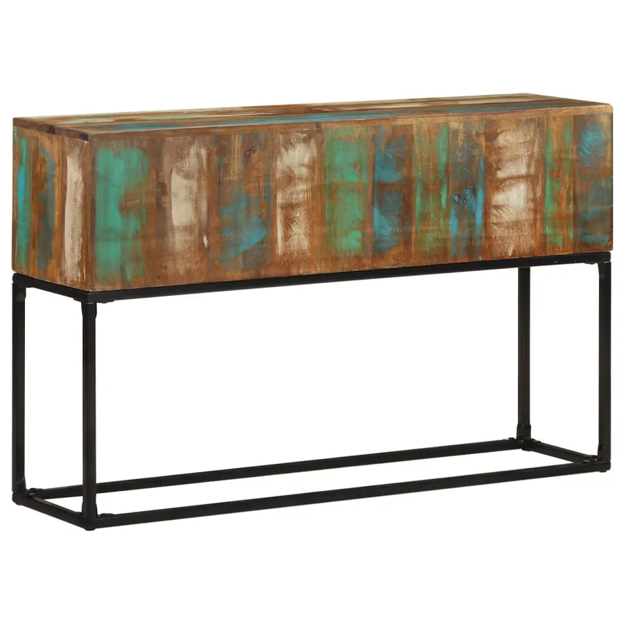 Table console 120x30x75 cm Bois de récupération massif - 10