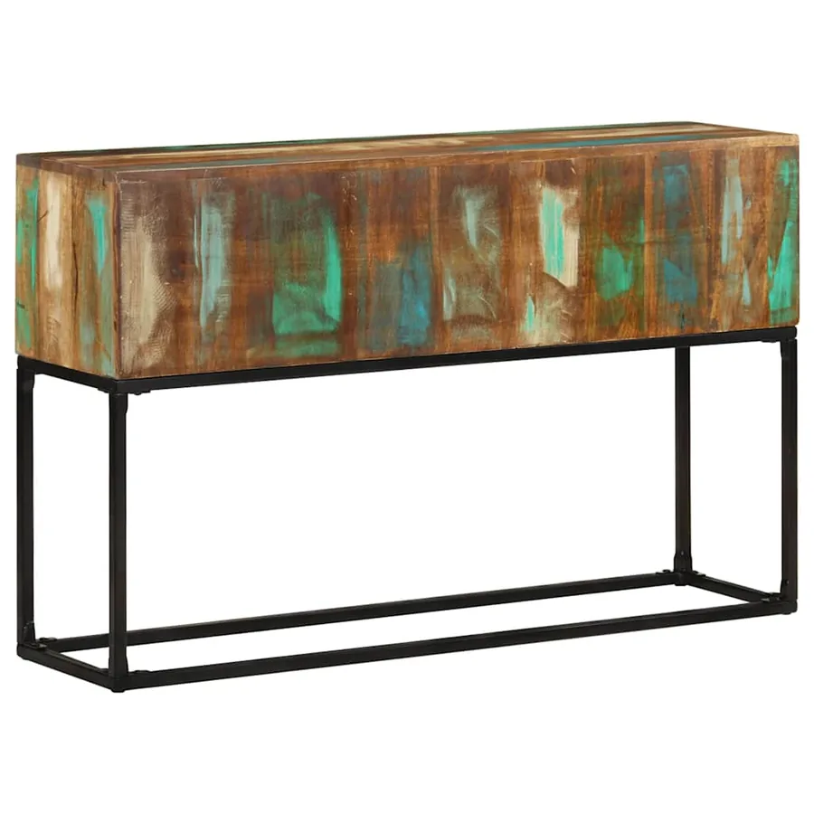 Table console 120x30x75 cm Bois de récupération massif - 11