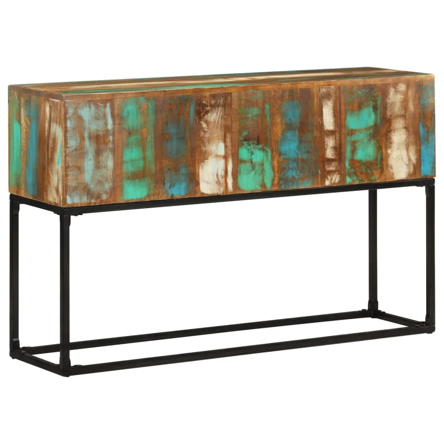 Table console 120x30x75 cm Bois de récupération massif - 8