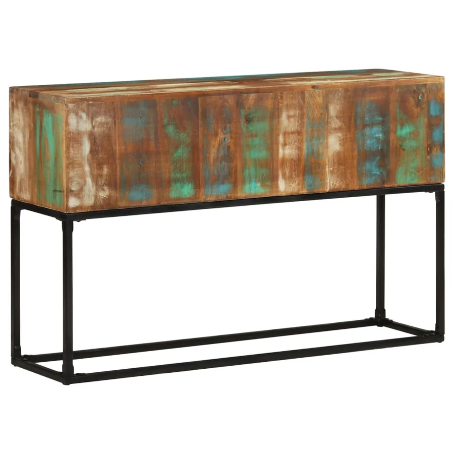 Table console 120x30x75 cm Bois de récupération massif - 9