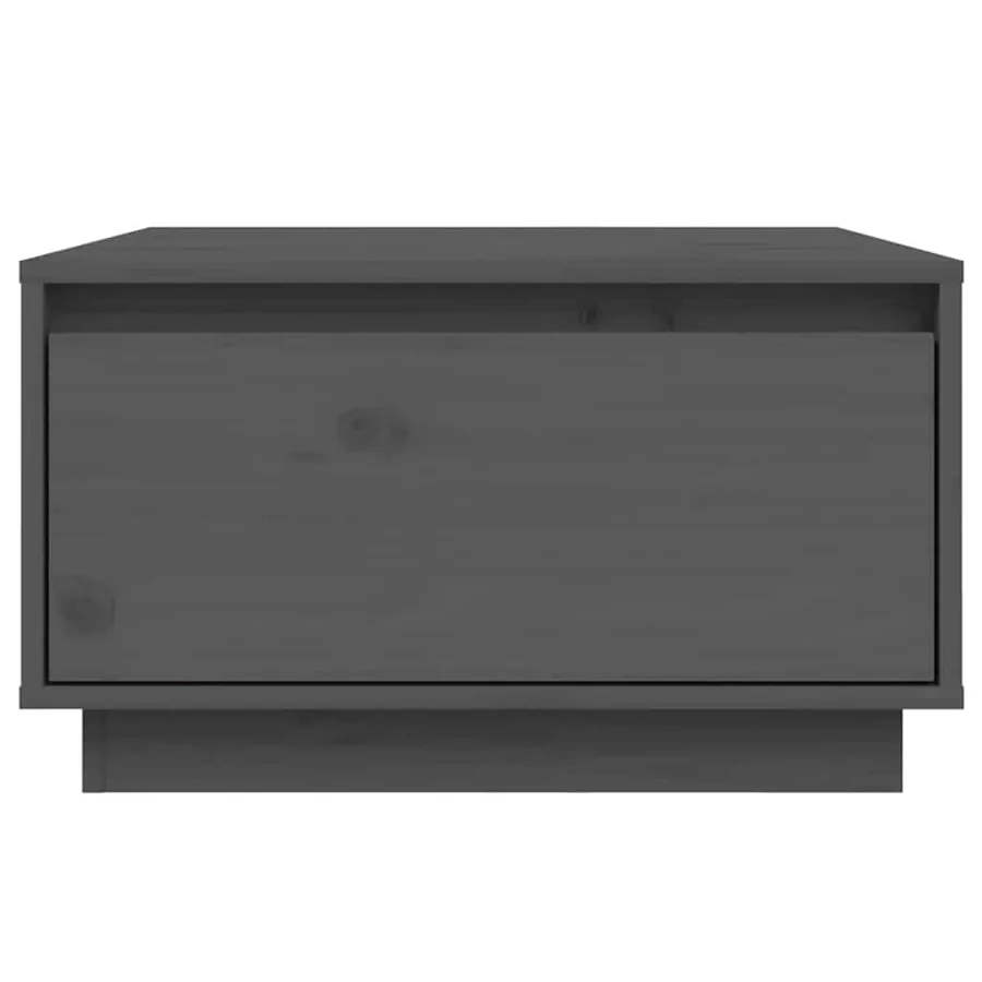 Table basse Gris 55x56x32 cm Bois massif de pin - 5