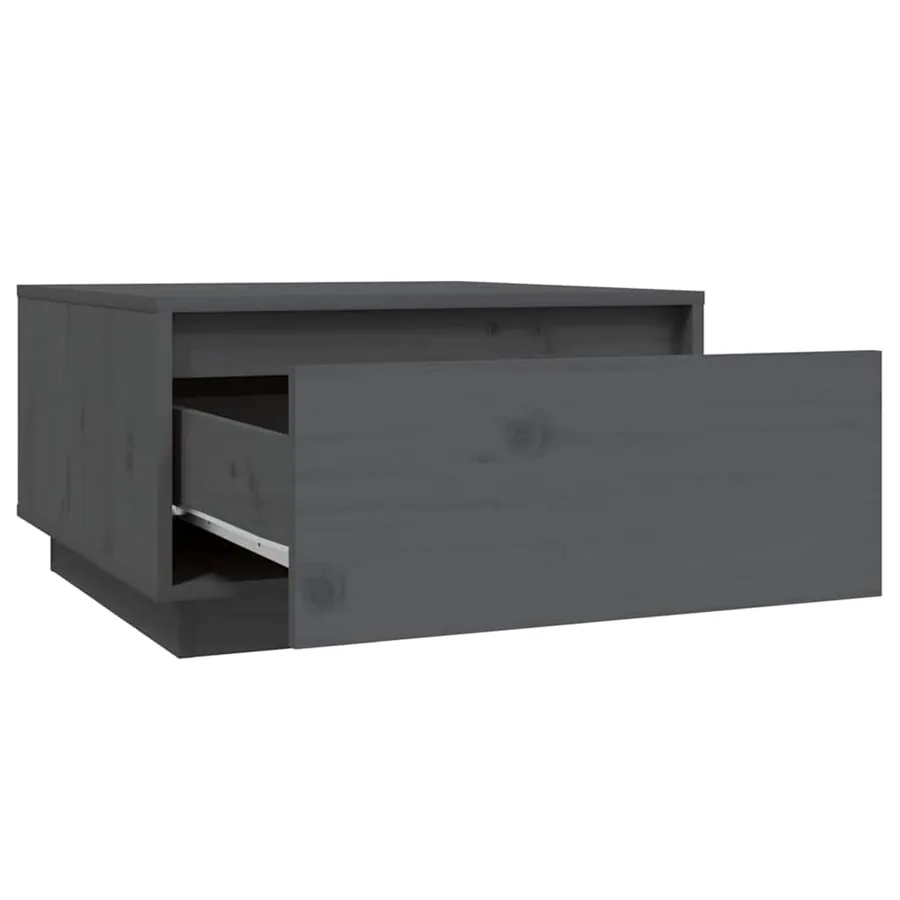 Table basse Gris 55x56x32 cm Bois massif de pin - 6