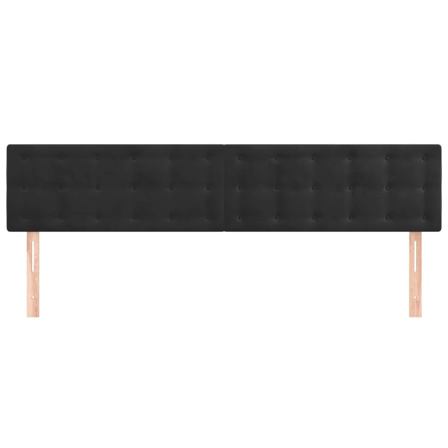 Têtes de lit Noir 180 x 5 x 78/88 cm Velours - 3