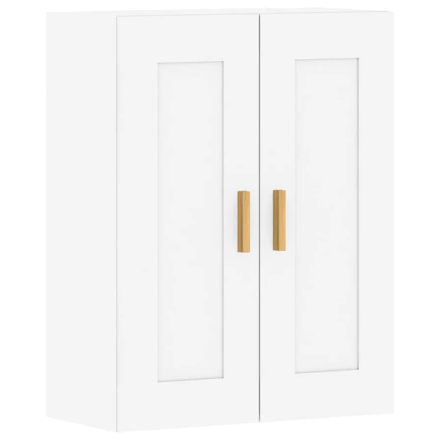 Armoires murales 2 pcs blanc bois d'ingénierie - 6