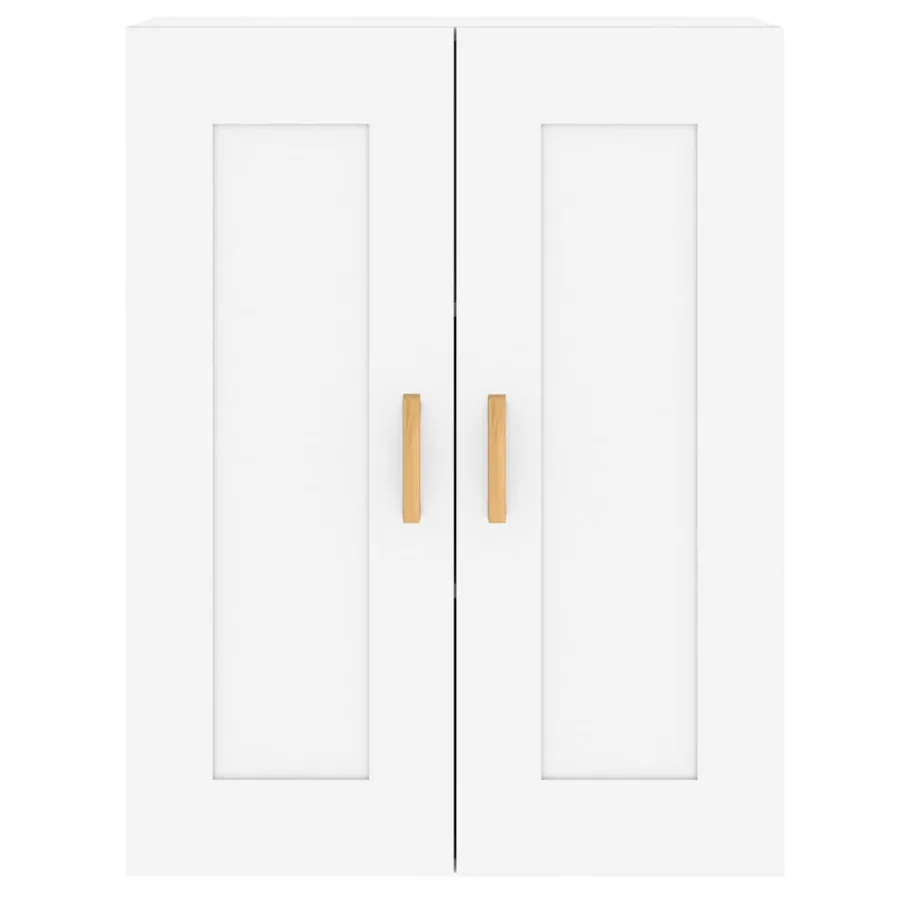 Armoires murales 2 pcs blanc bois d'ingénierie - 7