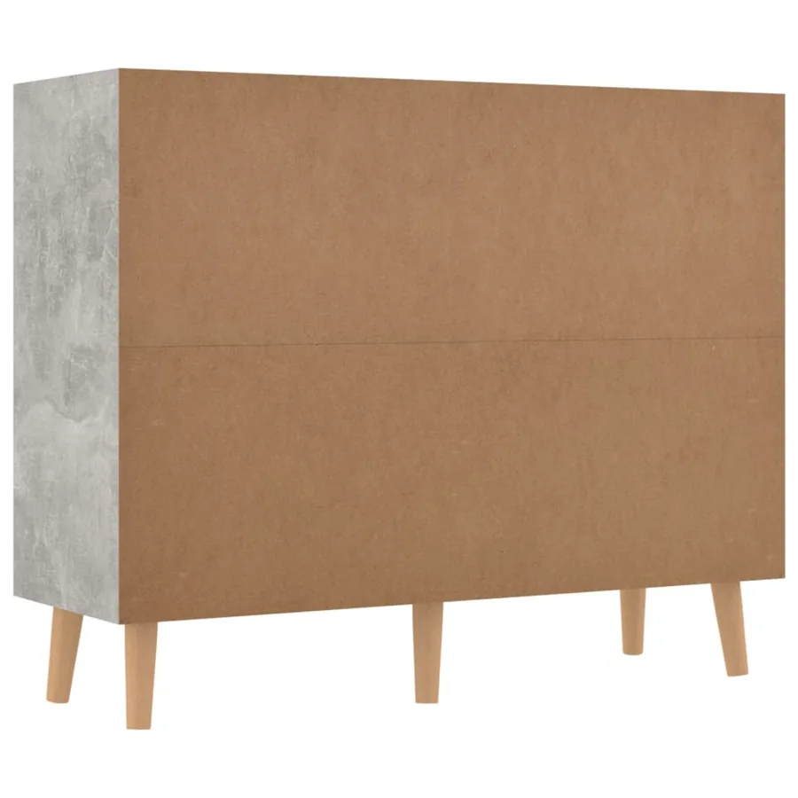 Buffet gris béton 90x30x72 cm bois d'ingénierie - 5