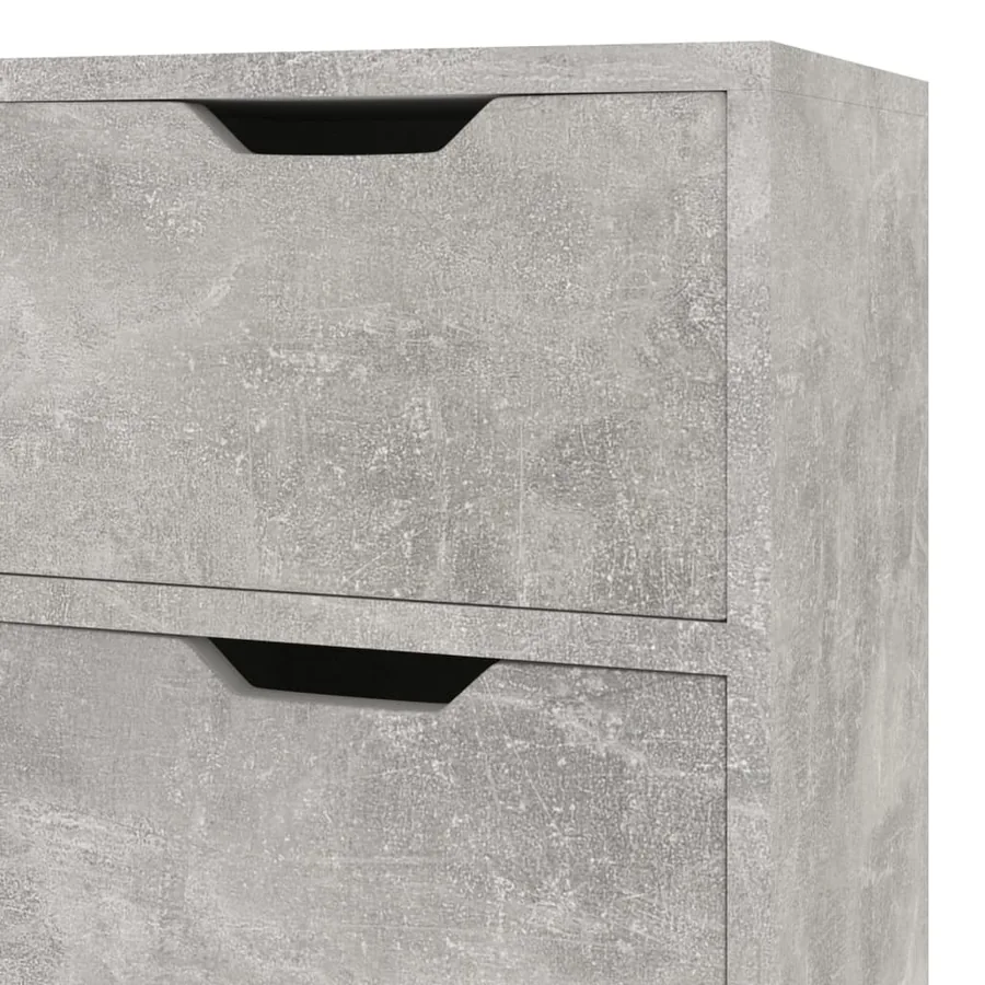 Buffet gris béton 90x30x72 cm bois d'ingénierie - 7