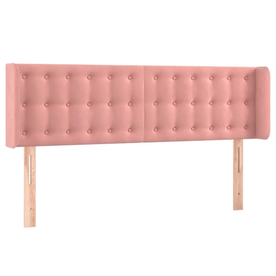 Tête de lit à LED Rose 147x16x78/88 cm Velours - 3