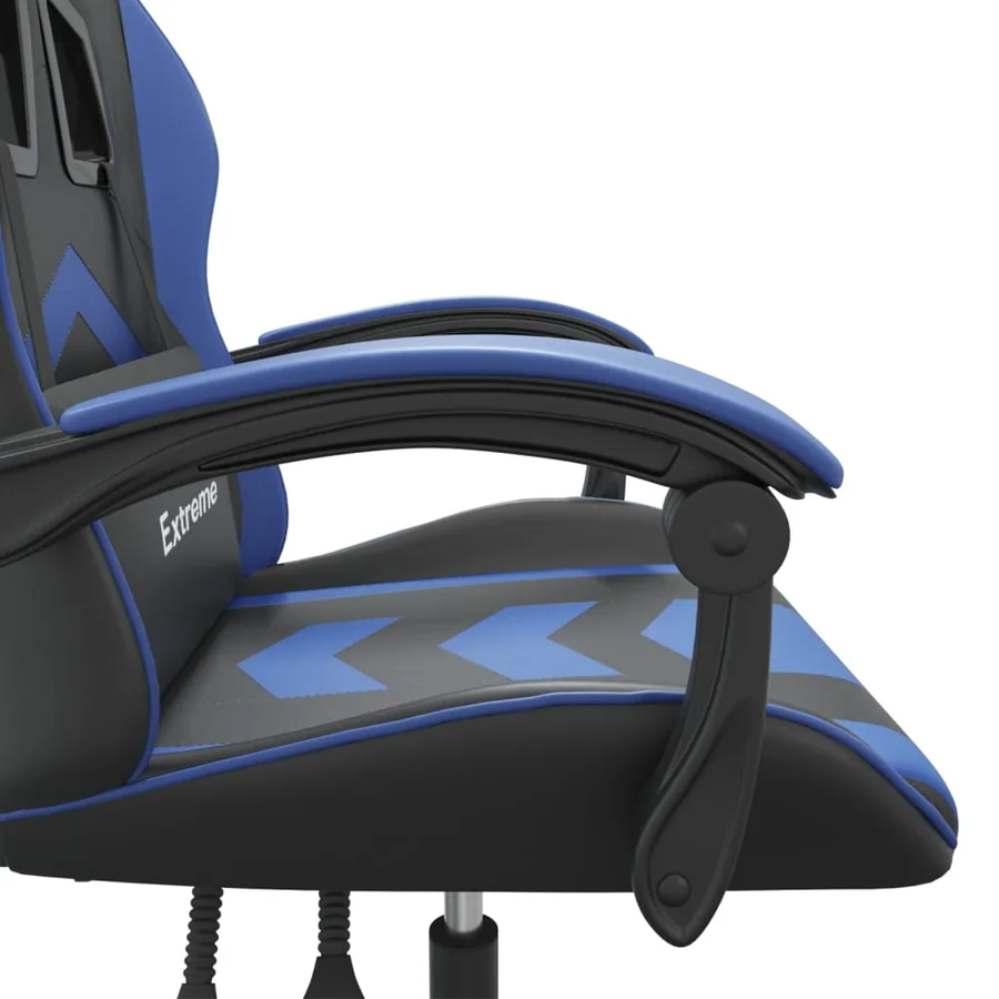 Chaise de jeu Noir et bleu Similicuir - 11