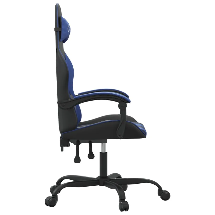 Chaise de jeu Noir et bleu Similicuir - 4