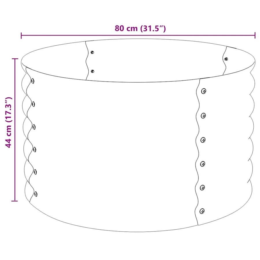 Lit surélevé de jardin 80x80x44 cm Acier galvanisé Argenté - 8