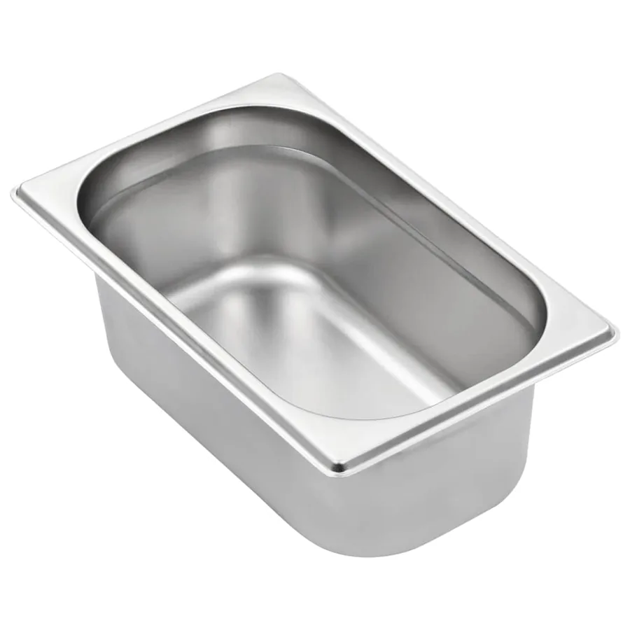 Récipients Gastronorm 8 pcs GN 1/4 100 mm Acier inoxydable - 4