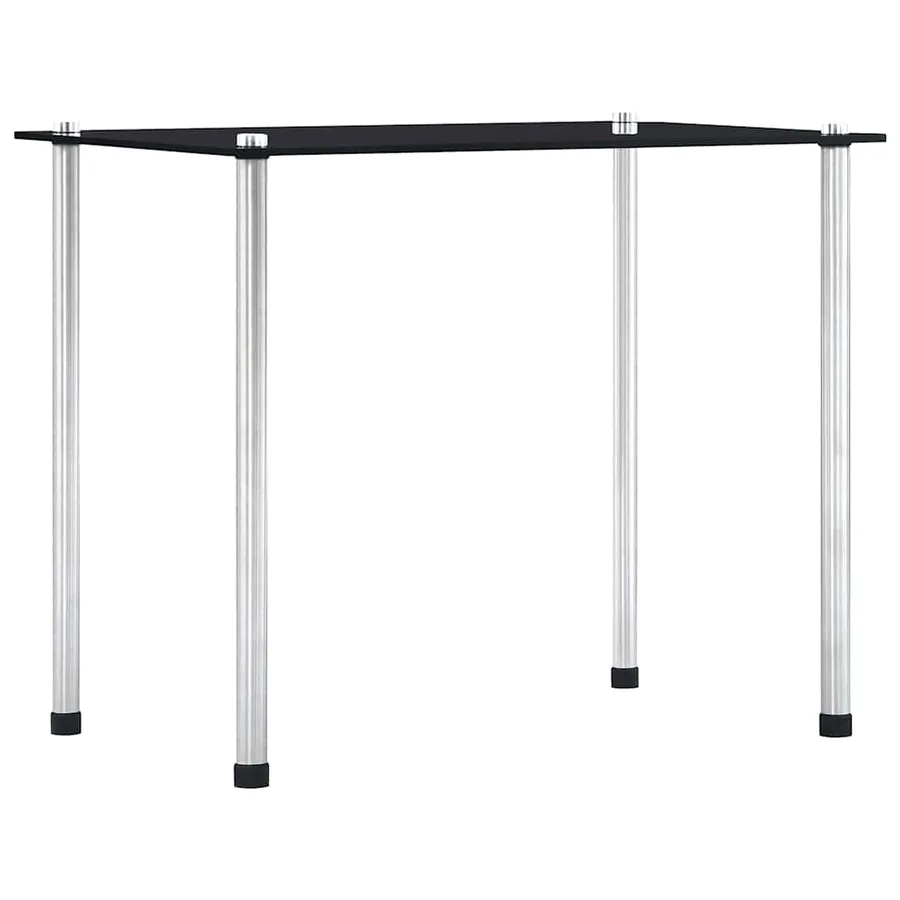 Tables gigognes 3 pcs Noir Verre trempé - 5