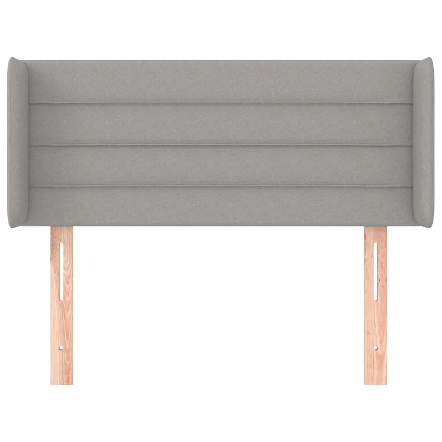 Tête de lit avec oreilles Gris clair 83x16x78/88 cm Tissu - 3