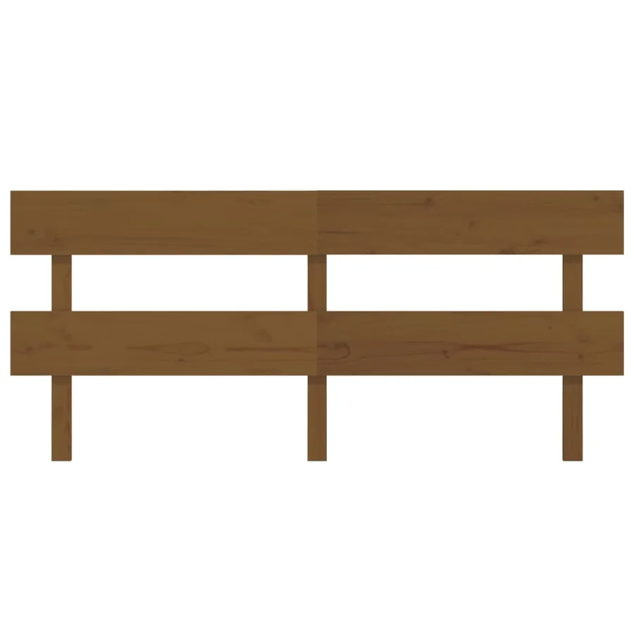Tête de lit Marron miel 204x3x81 cm Bois massif de pin - 3