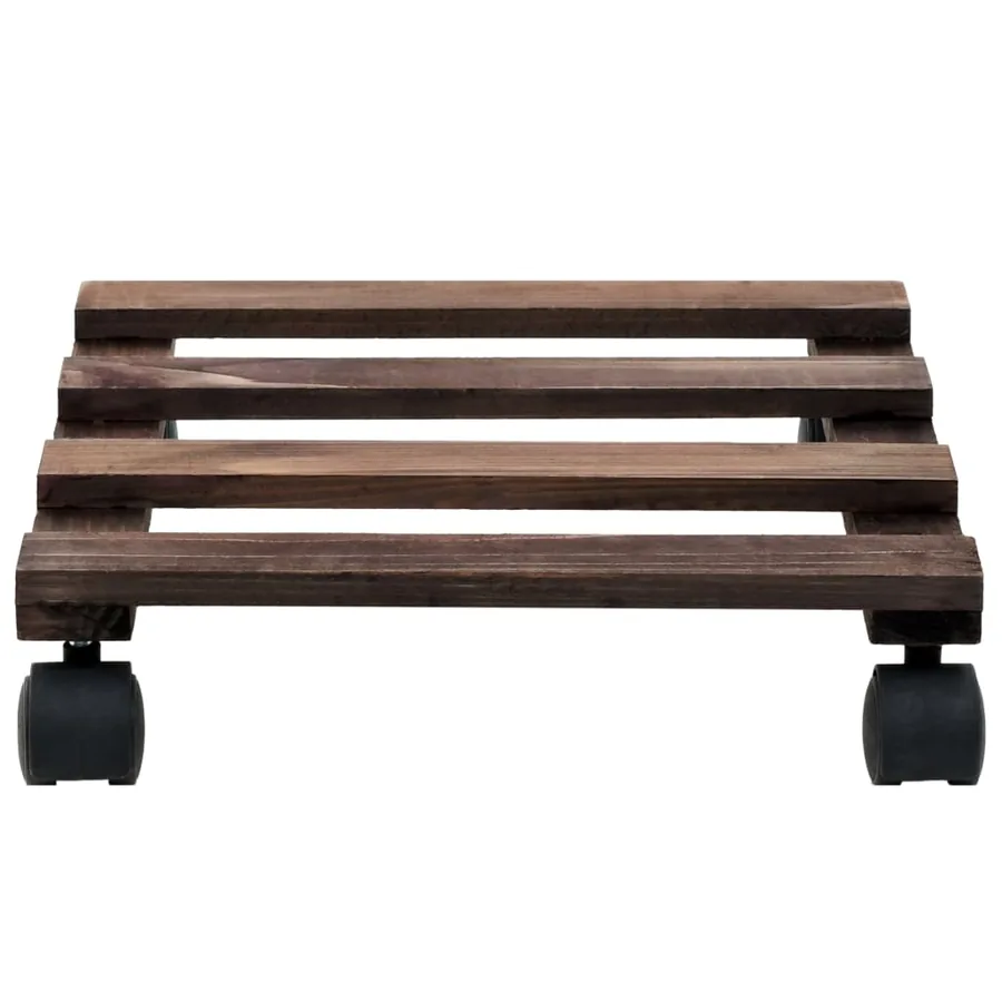 Support roulant à plantes Bois de cèdre 4 pcs 25 x 25 cm - 3