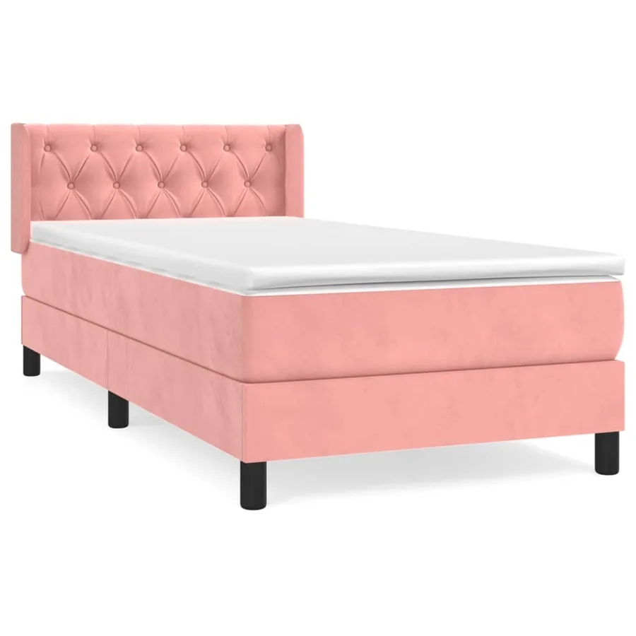 Sommier à lattes de lit et matelas Rose 80x200 cm Velours - 2
