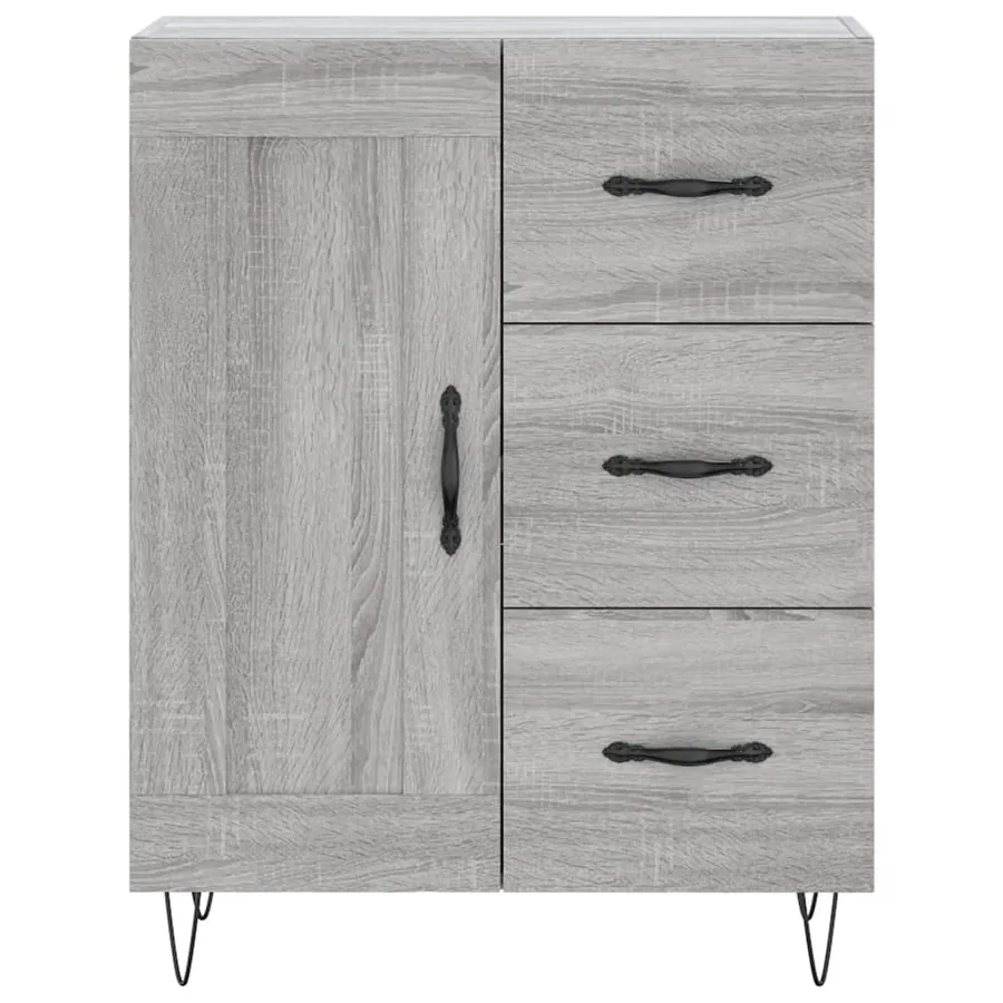 Buffet sonoma gris 69,5x34x90 cm bois d'ingénierie - 5