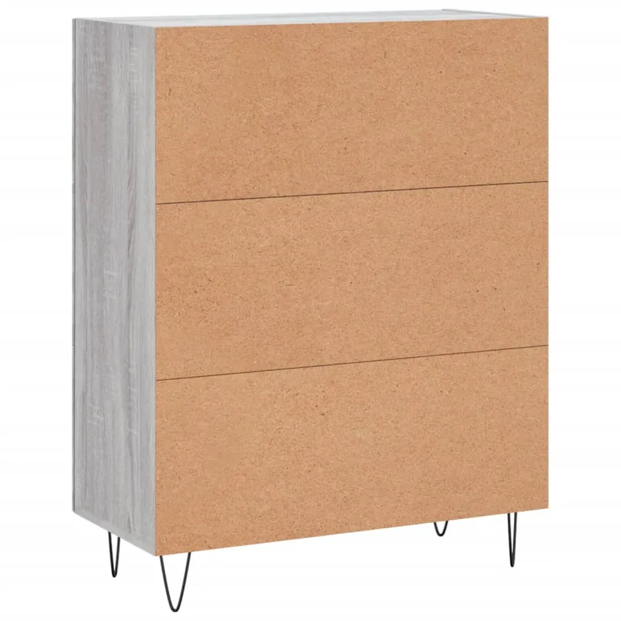 Buffet sonoma gris 69,5x34x90 cm bois d'ingénierie - 8