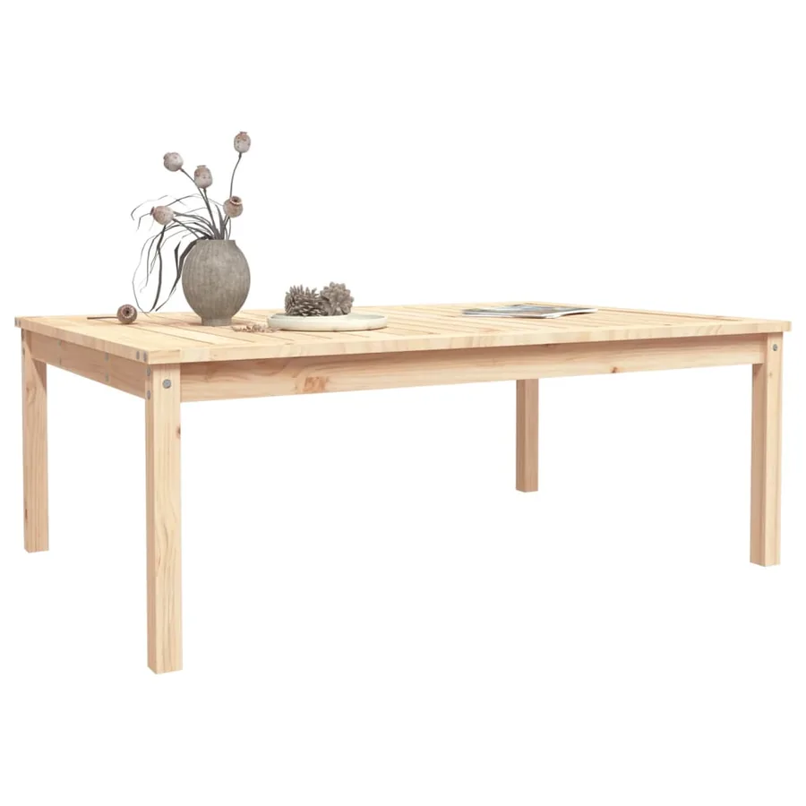 Table de jardin 121x82,5x45 cm bois massif de pin - 4