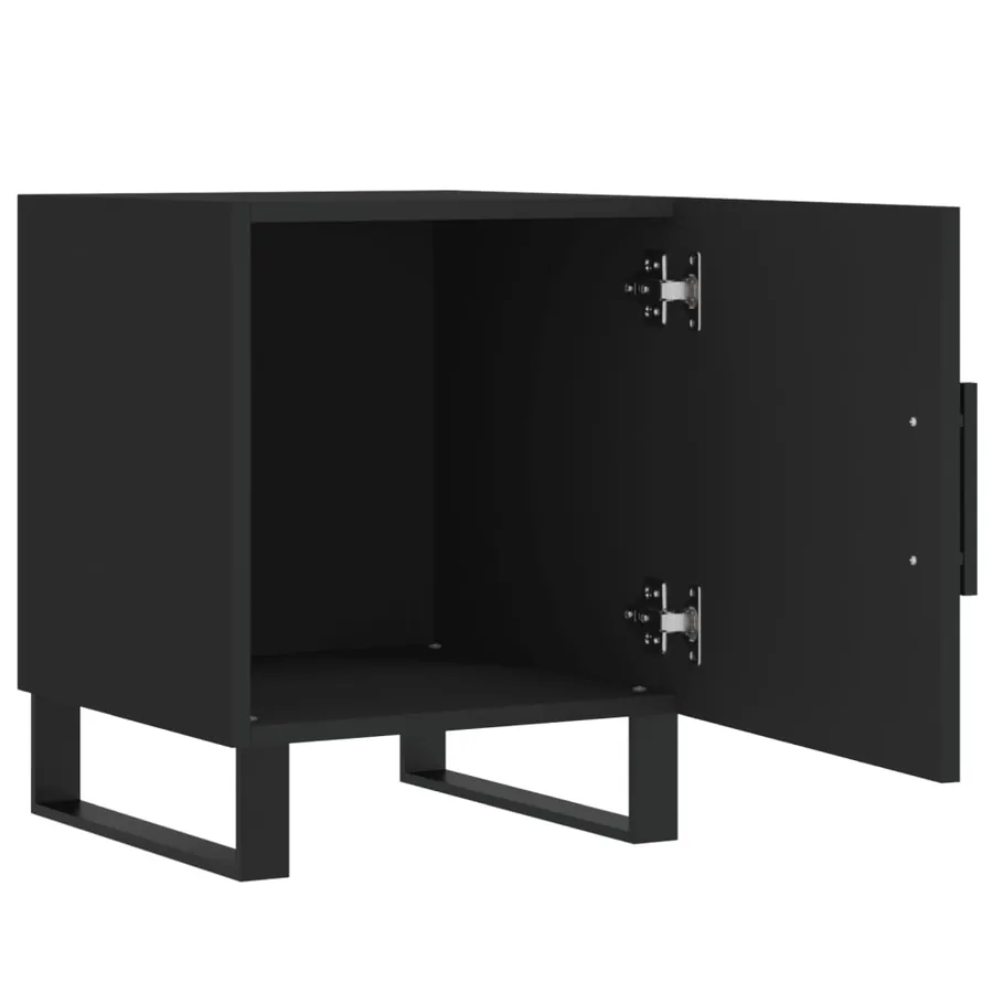 Tables de chevet 2 pcs noir 40x40x50 cm bois d’ingénierie - 5