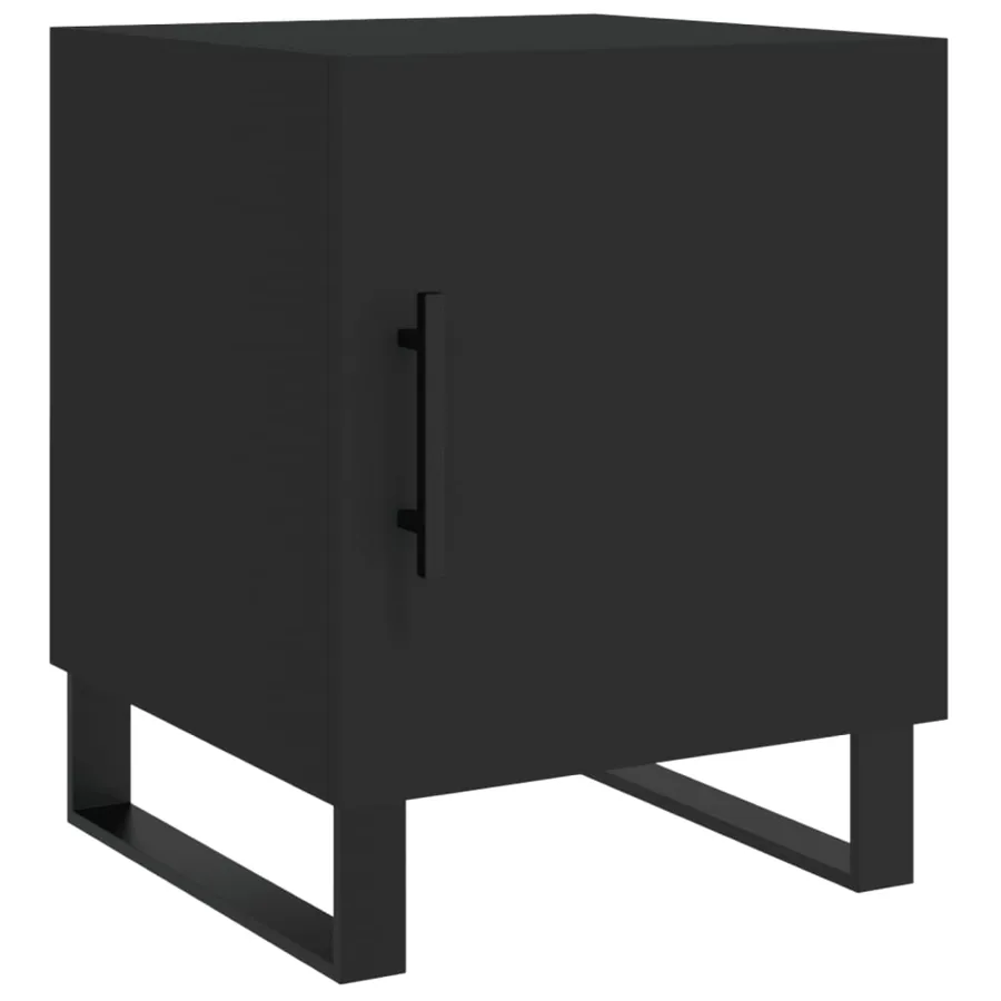 Tables de chevet 2 pcs noir 40x40x50 cm bois d’ingénierie - 6