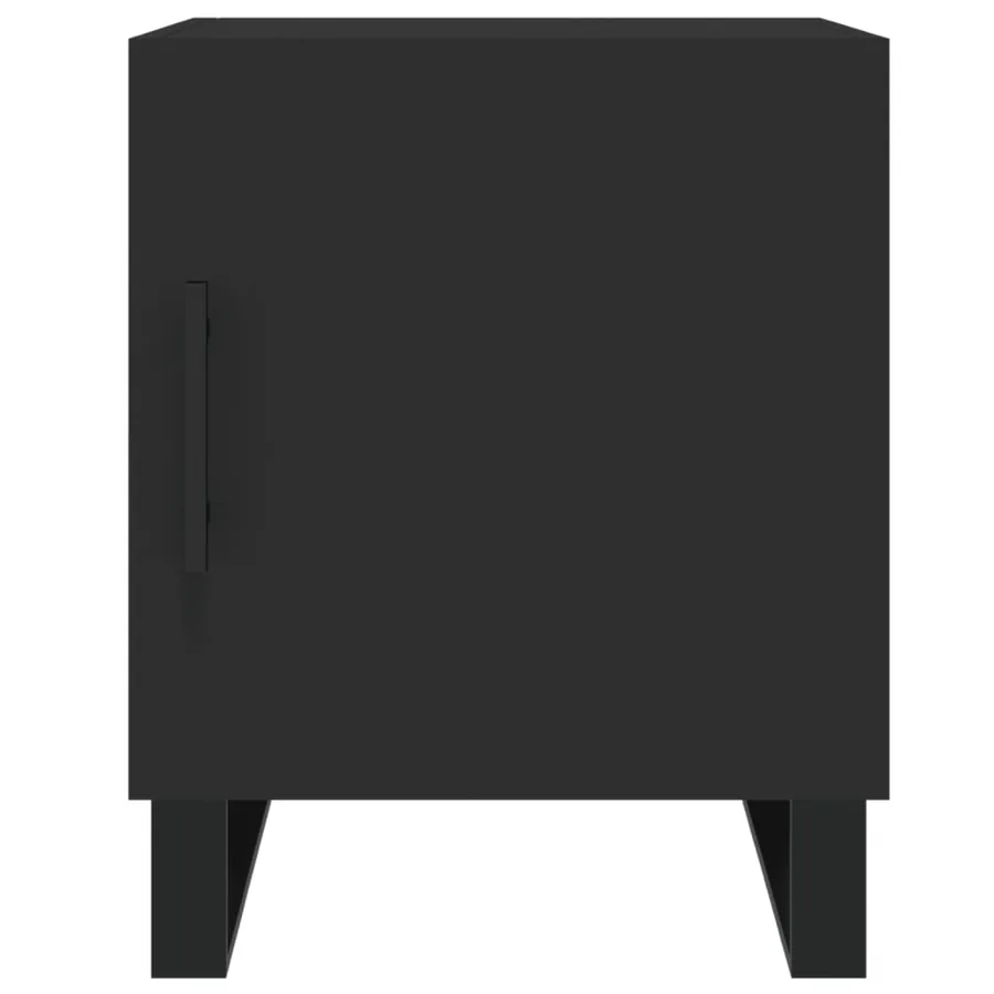Tables de chevet 2 pcs noir 40x40x50 cm bois d’ingénierie - 7