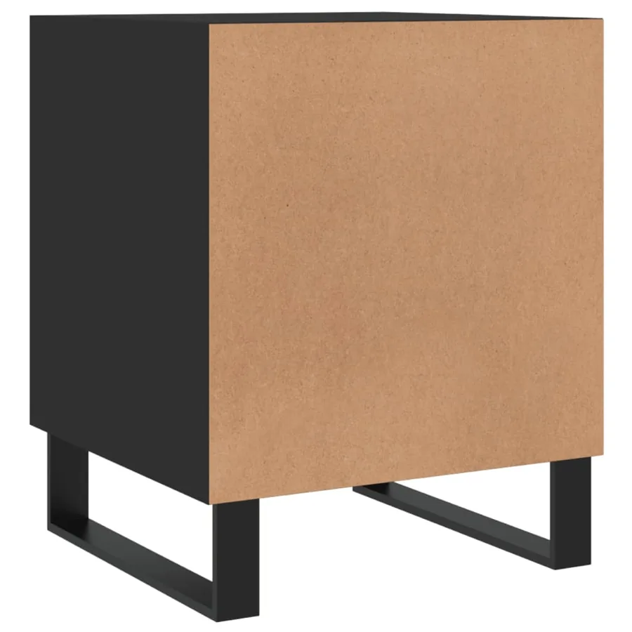 Tables de chevet 2 pcs noir 40x40x50 cm bois d’ingénierie - 9