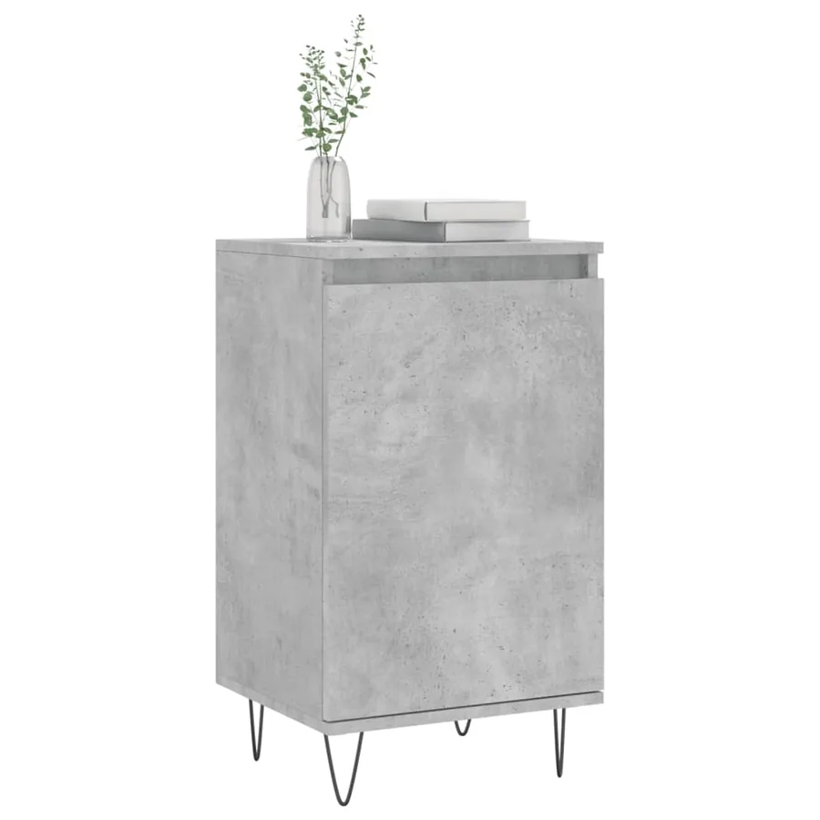 Buffets 2 pcs gris béton 40x35x70 cm bois d'ingénierie - 3