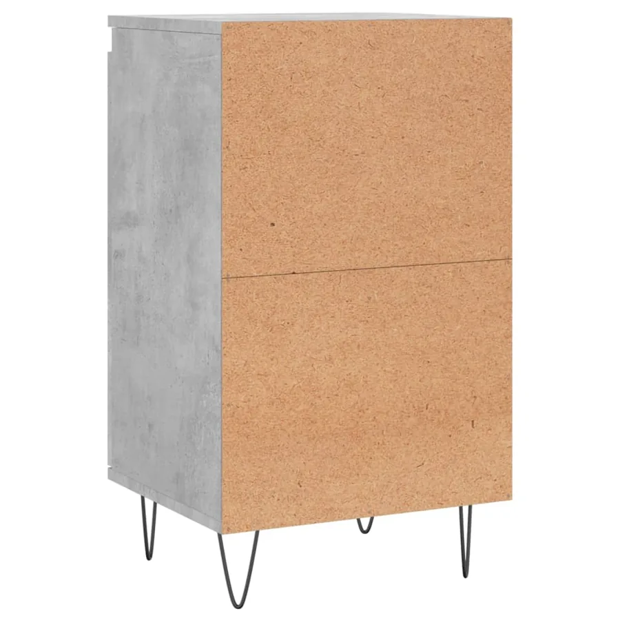 Buffets 2 pcs gris béton 40x35x70 cm bois d'ingénierie - 9