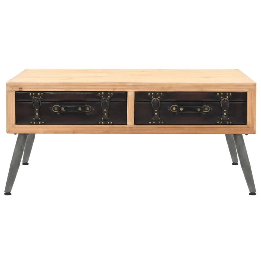 Table basse Bois massif de sapin 115x55x50 cm - 2