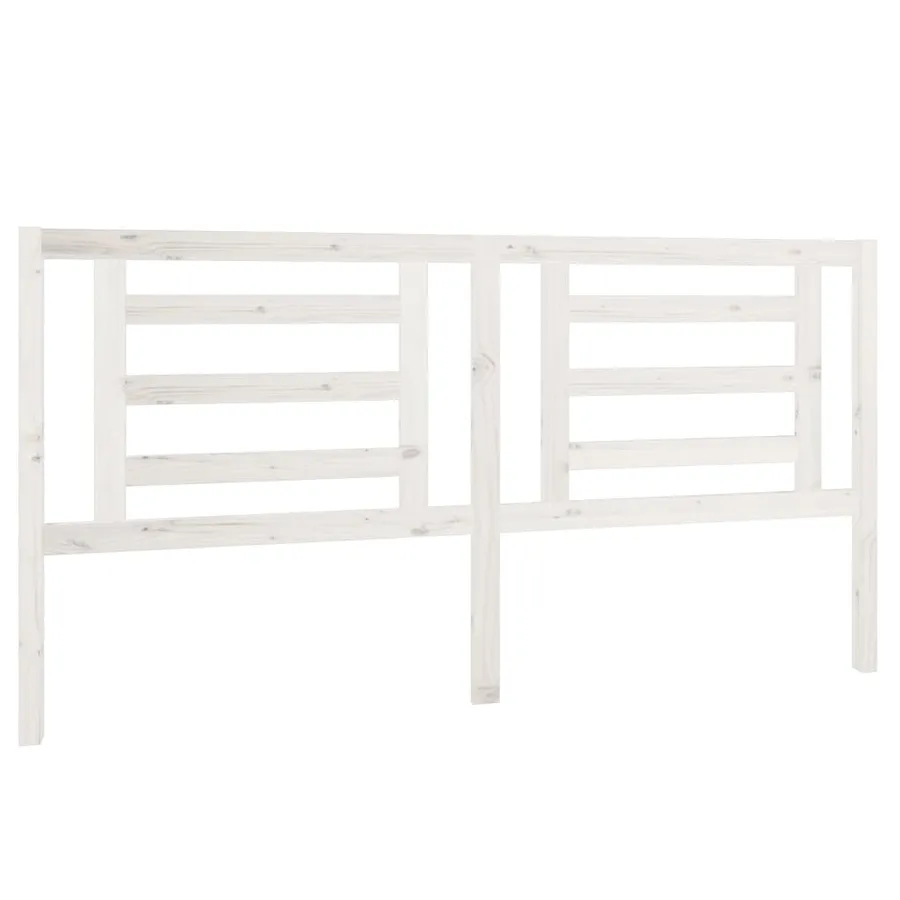 Tête de lit Blanc 186x4x100 cm Bois de pin massif - 2