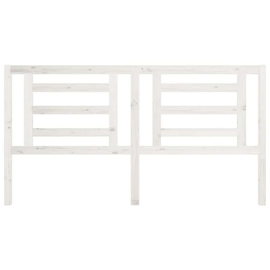 Tête de lit Blanc 186x4x100 cm Bois de pin massif - 3
