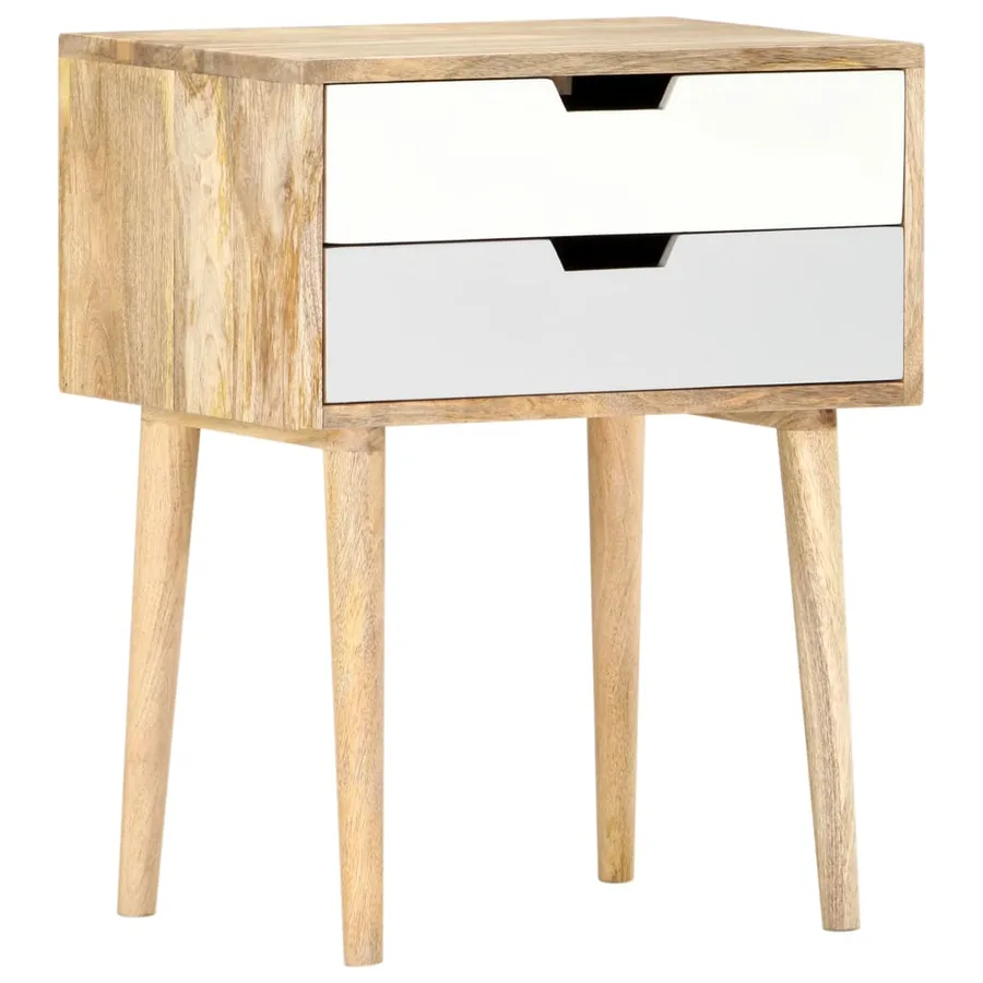 Table de chevet 47x35x59 cm Bois de manguier massif - 7