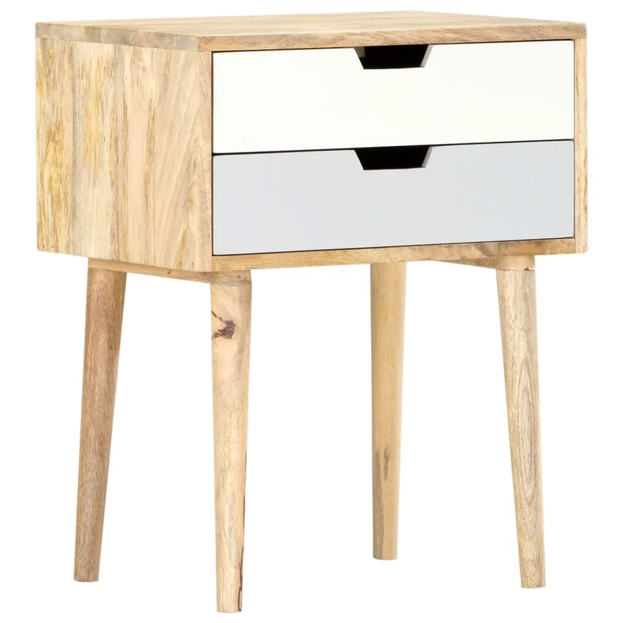 Table de chevet 47x35x59 cm Bois de manguier massif - 8