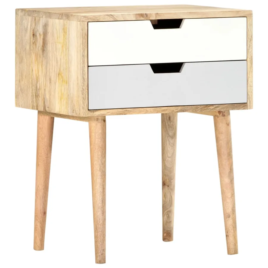 Table de chevet 47x35x59 cm Bois de manguier massif - 9