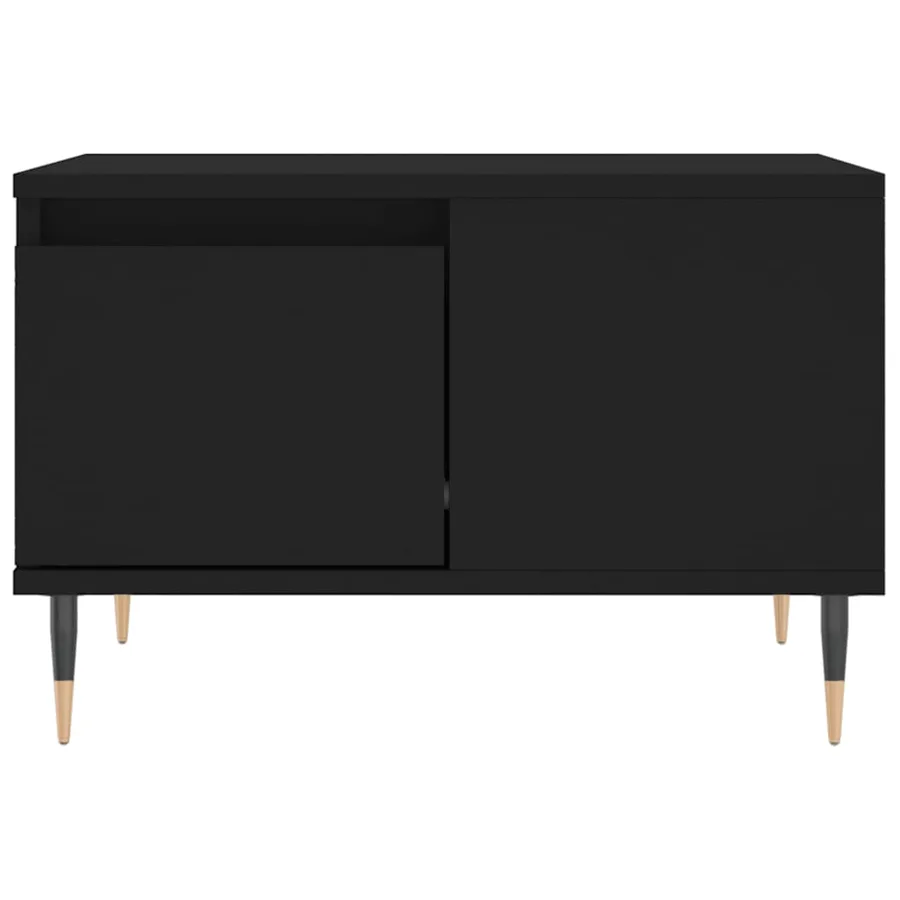 Table basse noir 55x55x36,5 cm bois d'ingénierie - 5