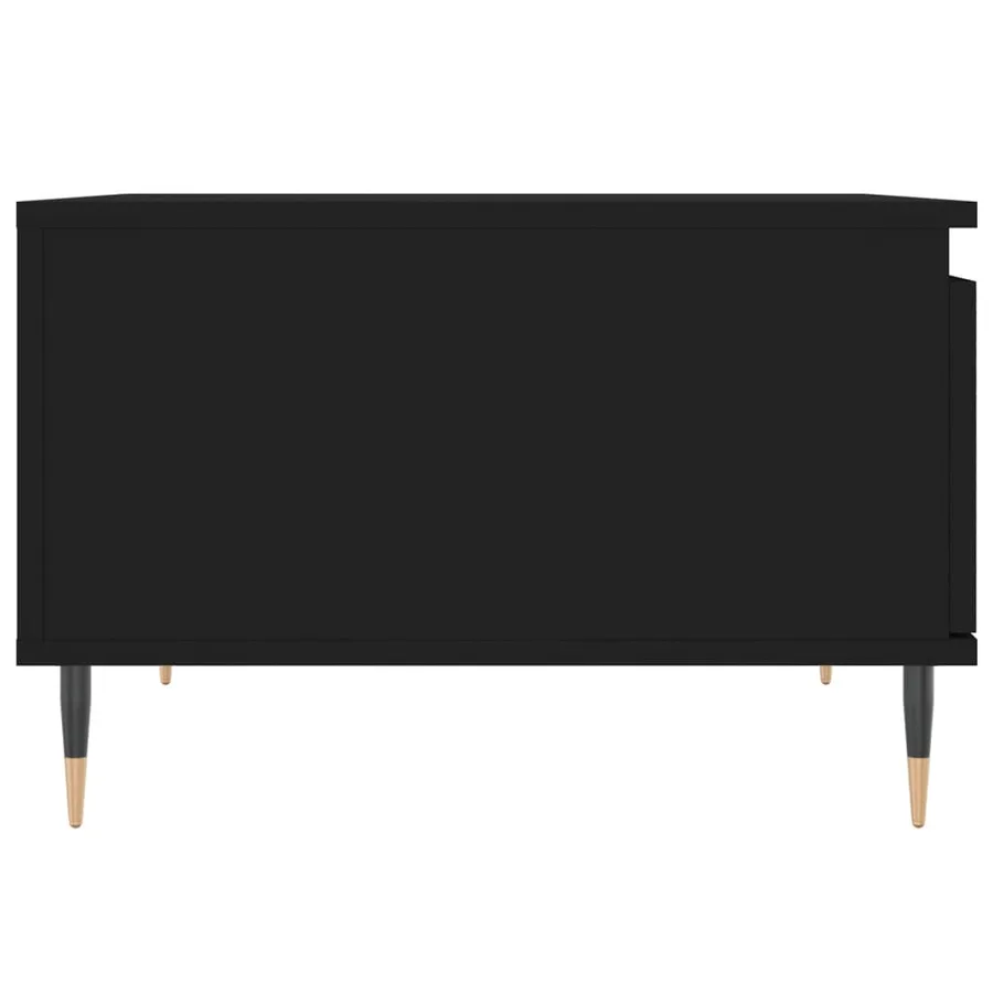 Table basse noir 55x55x36,5 cm bois d'ingénierie - 7
