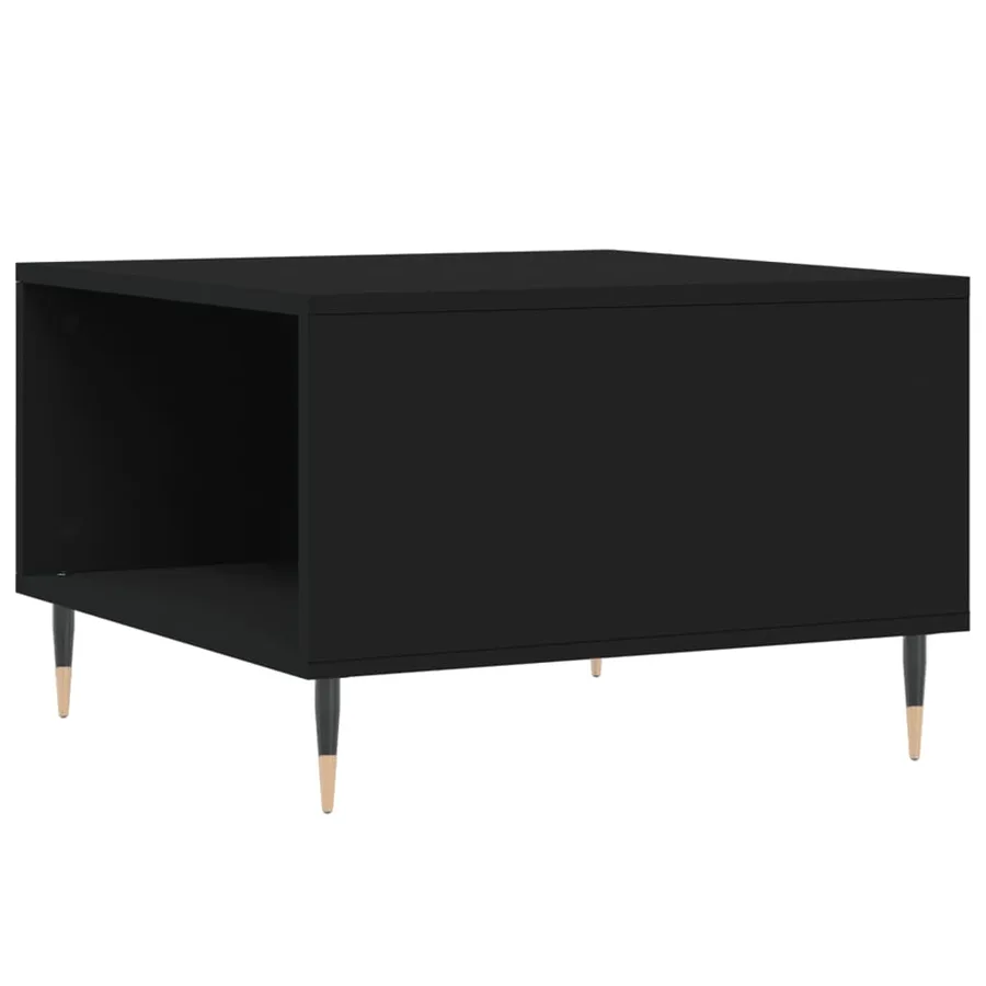 Table basse noir 55x55x36,5 cm bois d'ingénierie - 8
